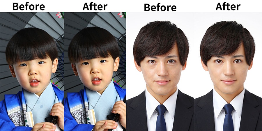 心斎橋店フォトレタッチ Before/After