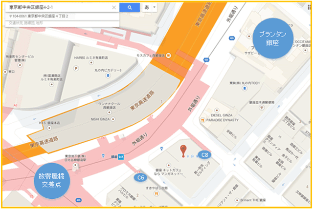 スタジオ728銀座店の所在地