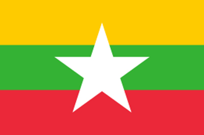 ミャンマー国旗　証明写真