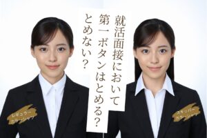 【就活スーツ】就活面接において第一ボタンはとめる？とめない？準備しておくべきポイント