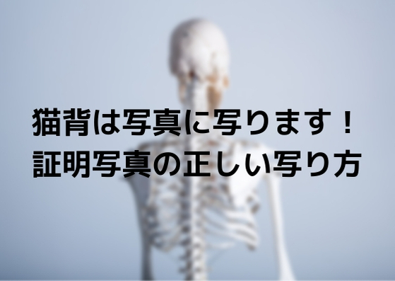 猫背は写真に写ります！ 証明写真の正しい写り方