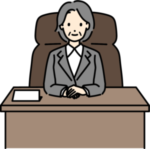 新卒採用面接の人事担当者のイラスト