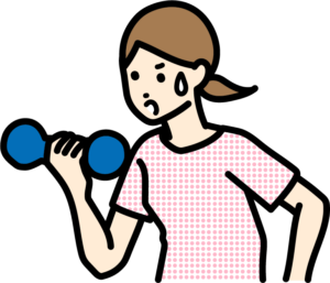 筋トレする女性