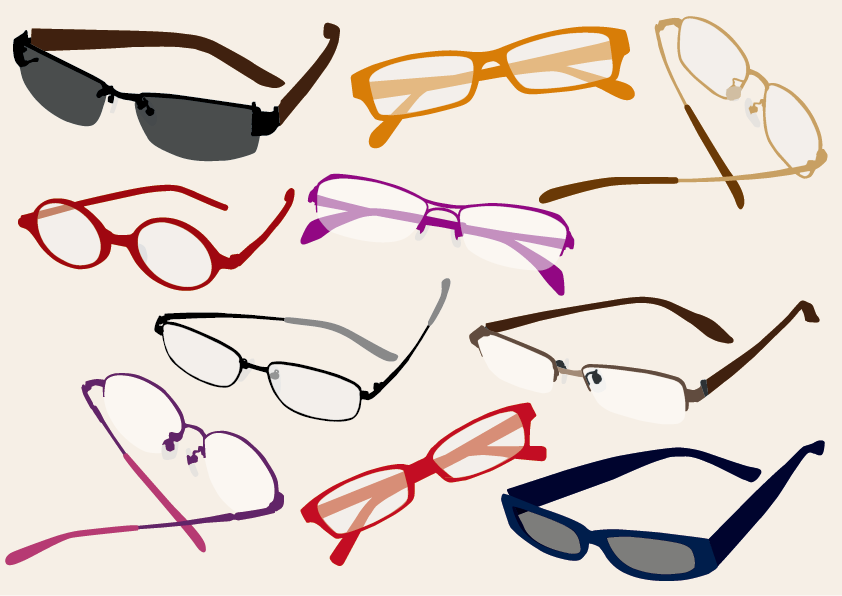 色々な種類の眼鏡