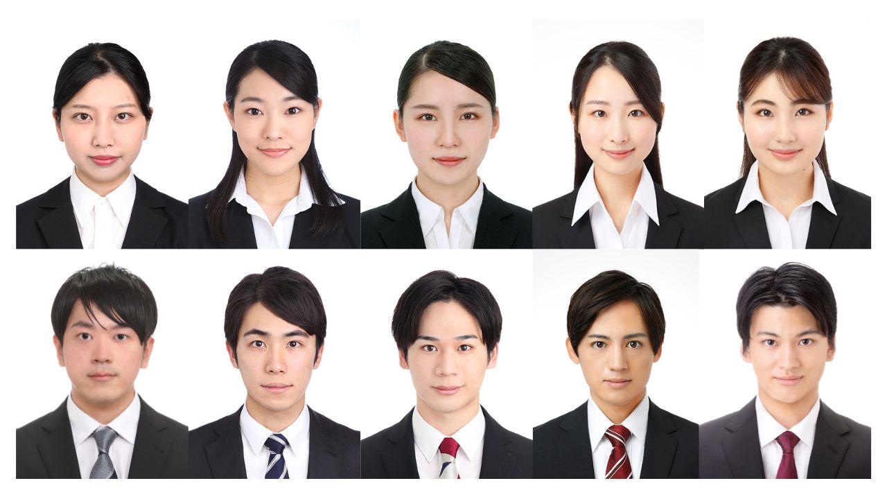 就活証明写真の見本