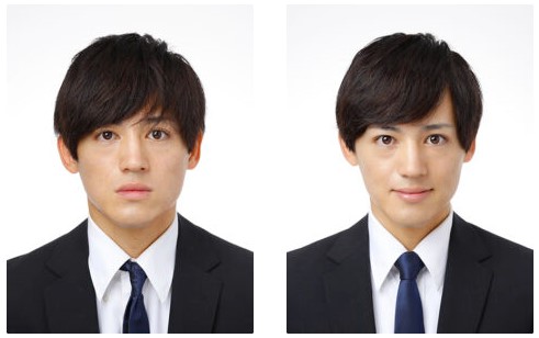 就活証明写真のNG例とOK例