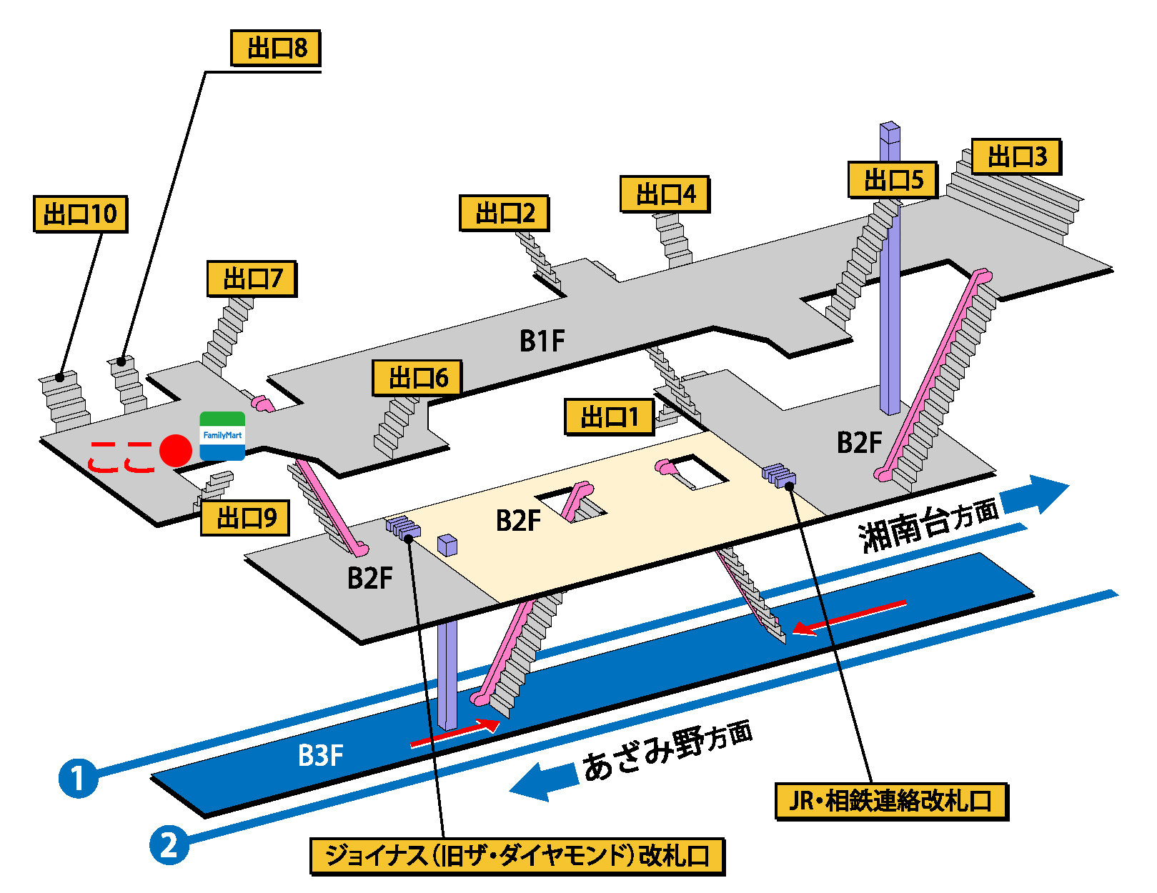 地下鉄横浜駅構内の証明写真が撮影できる場所1