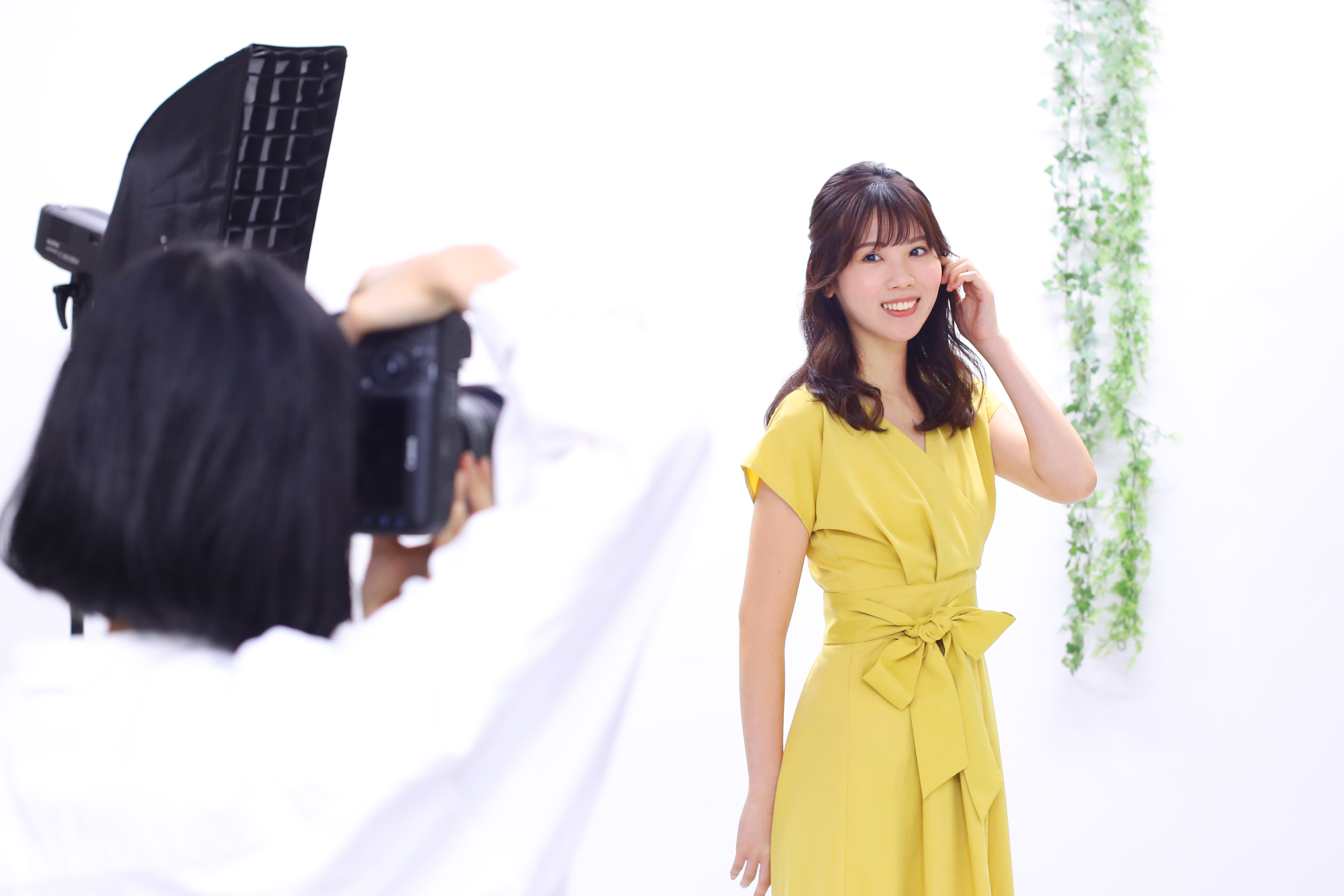 スタジオ728の婚活写真の撮影シーン