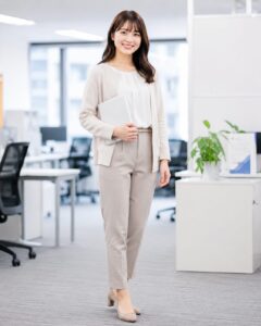 オフィスカジュアルな女性